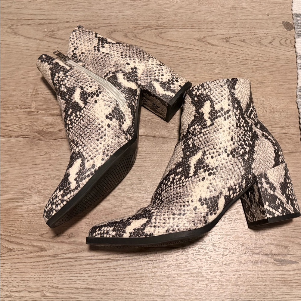 Snakeskin Ankle Boots
